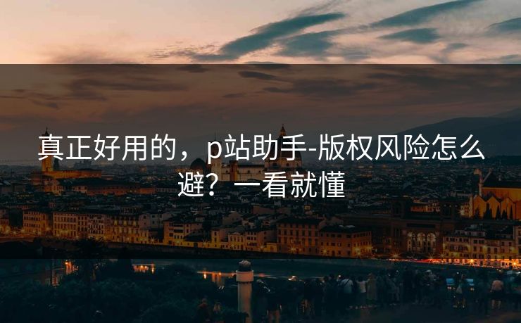 真正好用的，p站助手-版权风险怎么避？一看就懂